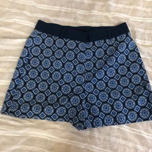 Patterned Blue High Waisted Short